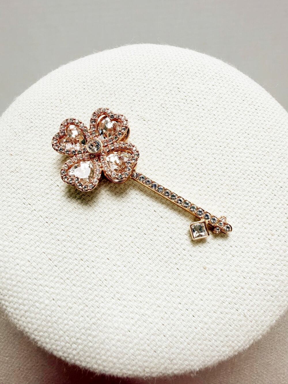 Swarovski Rose Gold Deary Key Pendant Crystal